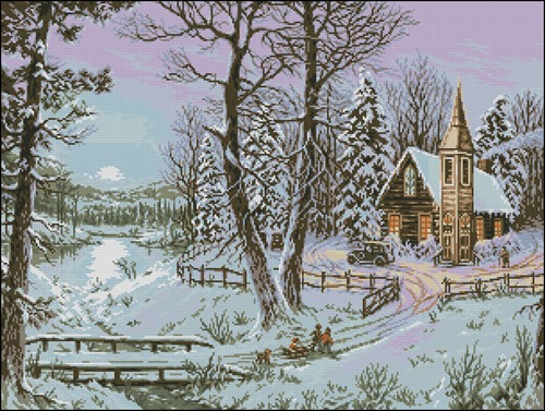 Winter Road to the Chapel