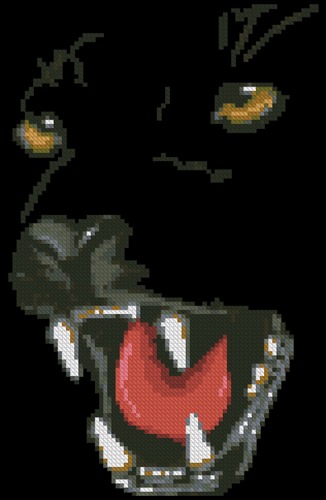 Snarling Black Panther