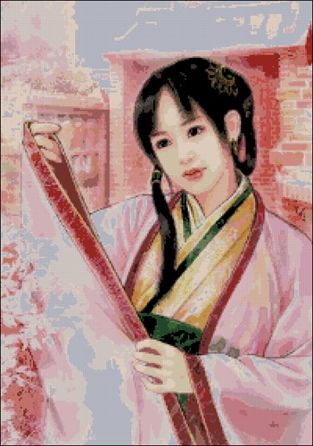 Lady in Traditional Chinese Robe