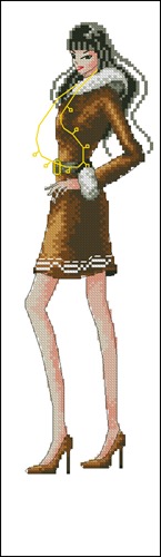 Fashionable Lady in Fur-Trimmed Coat