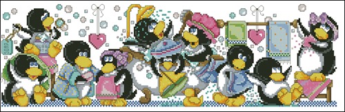 Penguins Doing Laundry