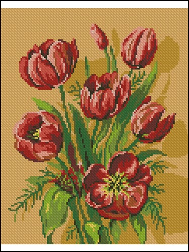Bouquet of Red Tulips
