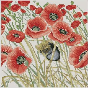 Harvest Mouse and Poppies Harvest Mouse and Poppies