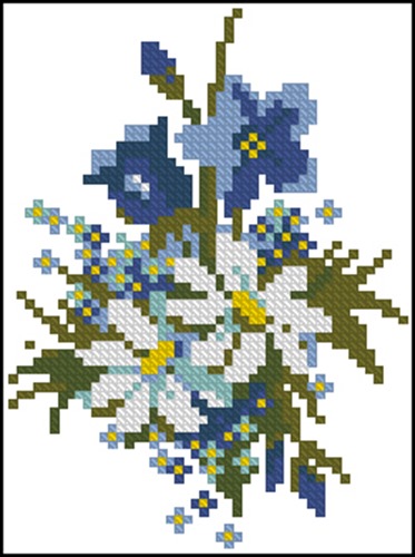 Blue Flowers Bouquet