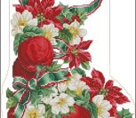 Apple & Roses Stocking - Vermillion Apple & Roses Stocking - Vermillion