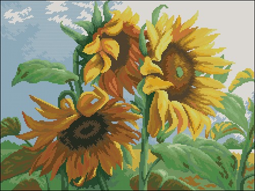 Sunflower Field Painting