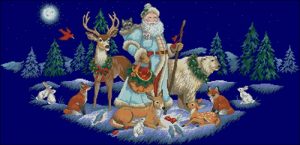 Woodland santa tree skirt Woodland santa tree skirt