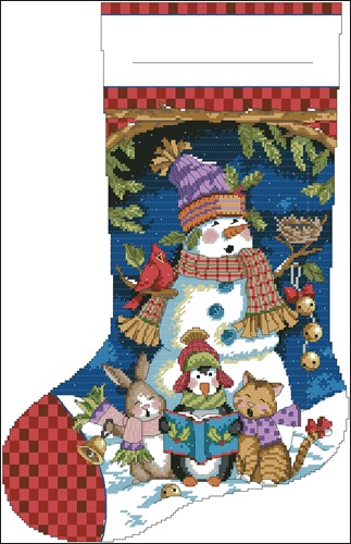 Cute Carolers Stocking