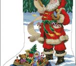 Checking his list stocking Checking his list stocking