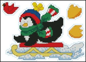 Sledding penguin Sledding penguin