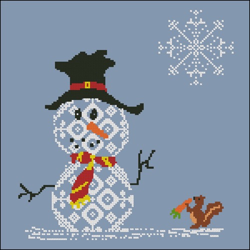 Снеговик-снежинка