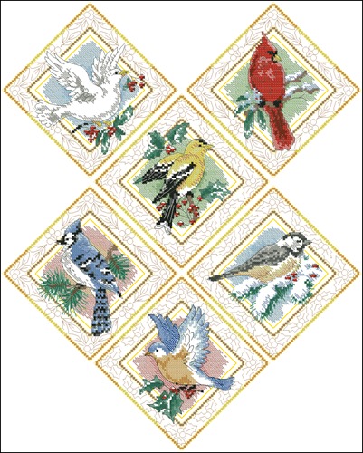 Wingled Elegance ornaments