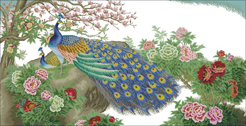 Павлины и сакура