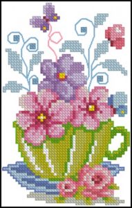 Tea Cup with Flowers Tea Cup with Flowers