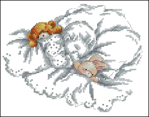 M159 Teddy Bear and Bunny Nap