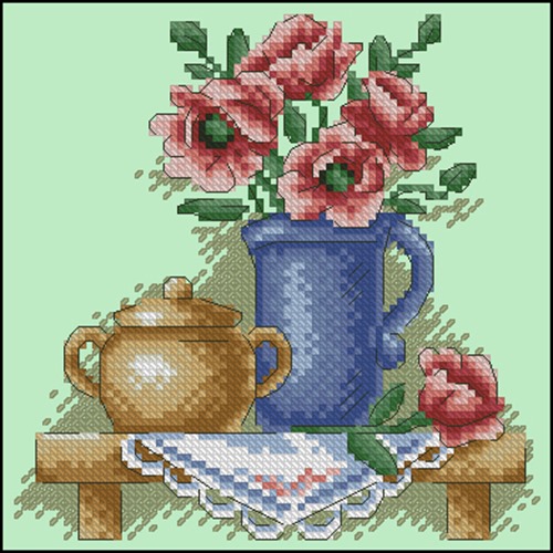 Цветы в кувшине (H-513)