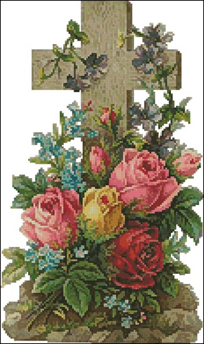 Cross of flowers