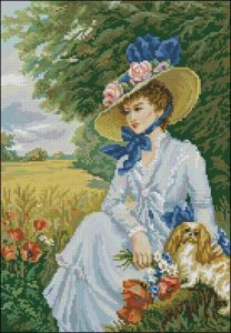 Elegant Lady with Spaniel Elegant Lady with Spaniel