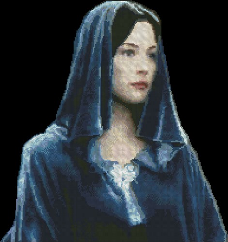 Arwen in Blue Hood