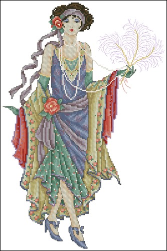 Elegant 1920s Flapper Lady
