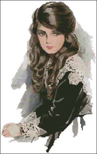 Lady with Lace Collar