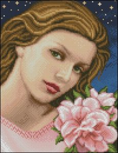 Girl with Pink Azaleas Girl with Pink Azaleas