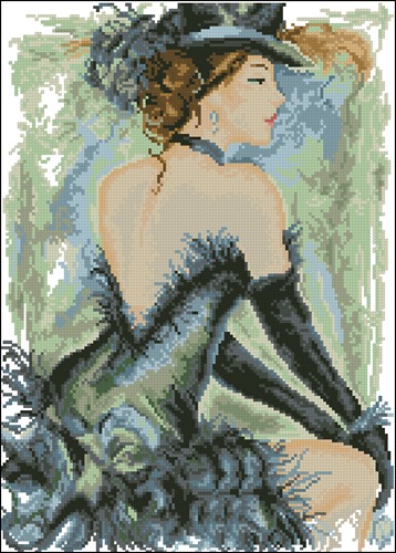 Lady in Feathered Hat