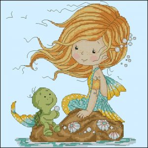 Mermaid and Turtle Mermaid and Turtle