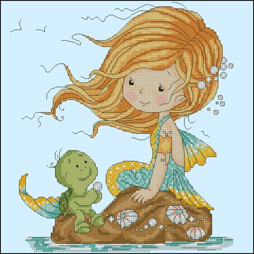 Mermaid and Turtle