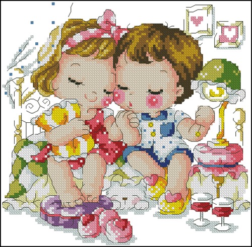 Sweet Kiss Between Kids