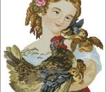 Little girl with chicks Little girl with chicks