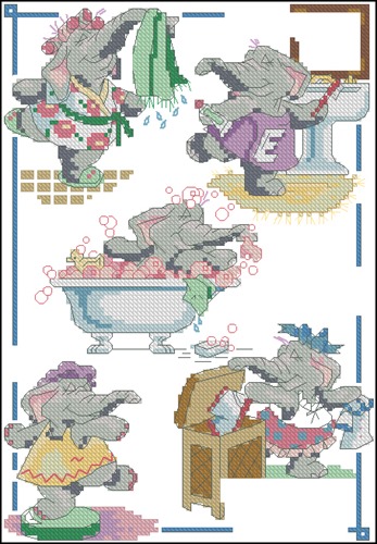 Bathroom Elephants 13056