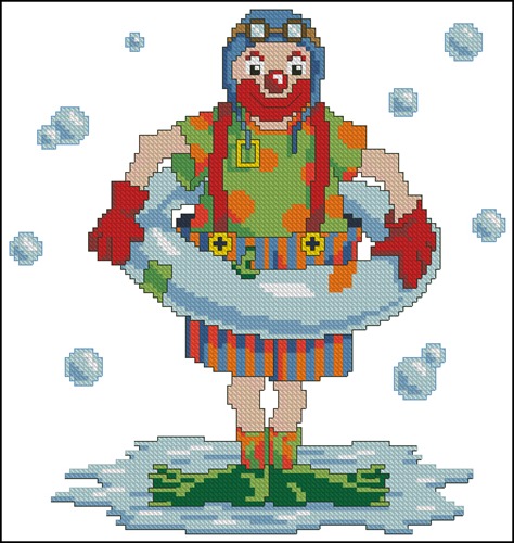 Clown in a Swim Ring