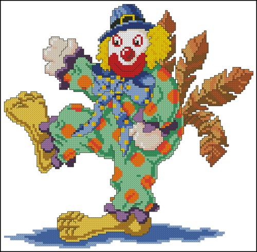 Dancing Clown in Green