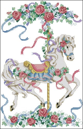 Rose Carousel Horse