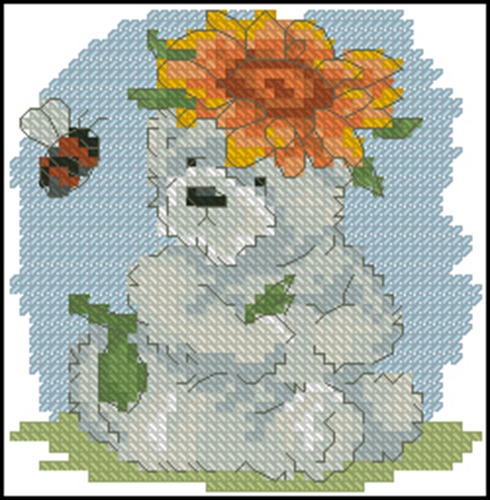Bear Cub With Sunflower Hat