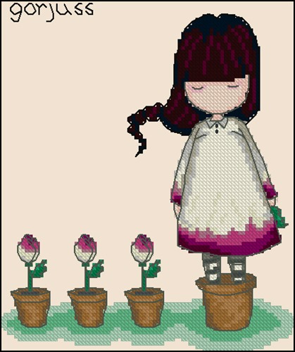 Gorjuss Girl with Roses