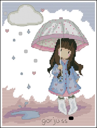 Gorjuss Girl in the Rain