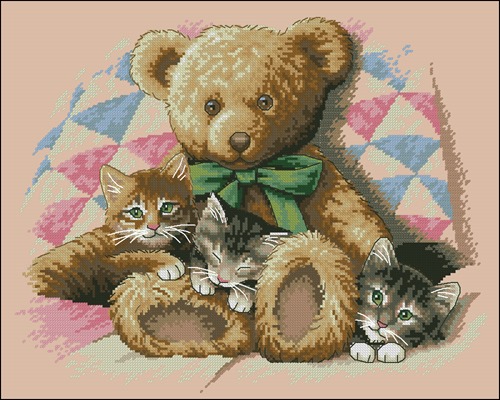 Teddy & Kittens
