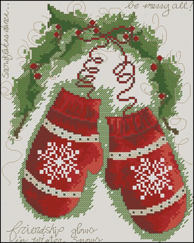 Vintage Winter Варежки