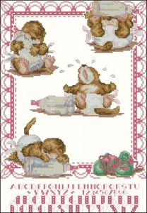K1693 CC girl birth sampler K1693 CC girl birth sampler