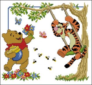 Pooh & Tigger Birthsampler Pooh & Tigger Birthsampler