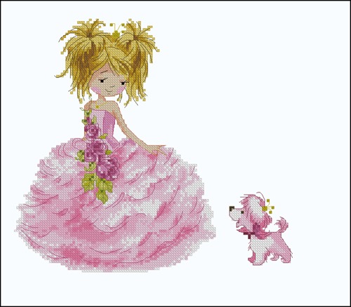 Princess with Her Puppy