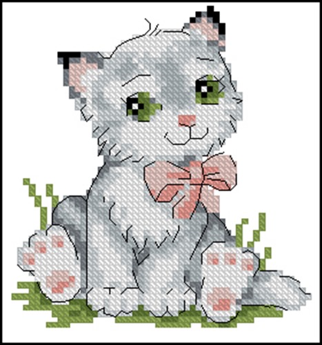 Котенок с зелеными глазами
