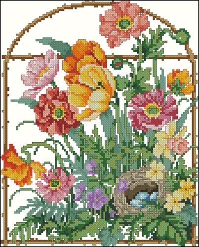 Poppies and Bird's Nest
