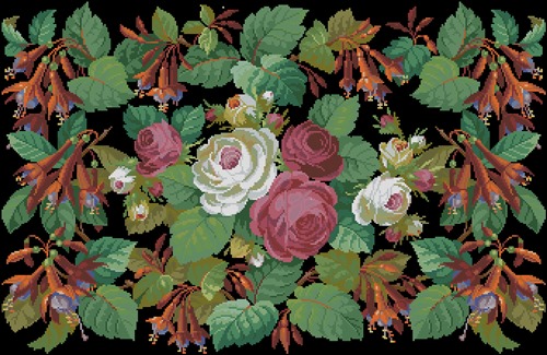 Roses and Fuchsia