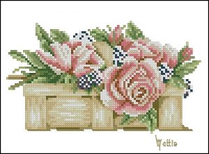 A basket full of roses A basket full of roses