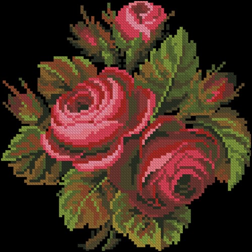 Розы на черном