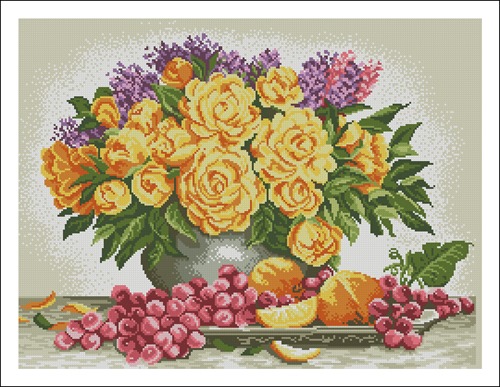 Roses, Lilacs and Grapes