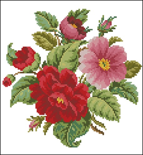 Red and Pink Rose Bouquet